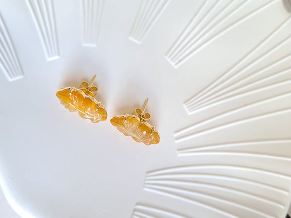 Simple Golden fish earring