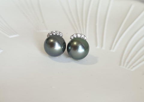 Tahitian sea pearl earring