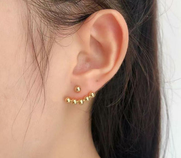 18k gold ball earring