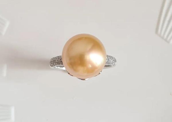 South sea gold pearl ring