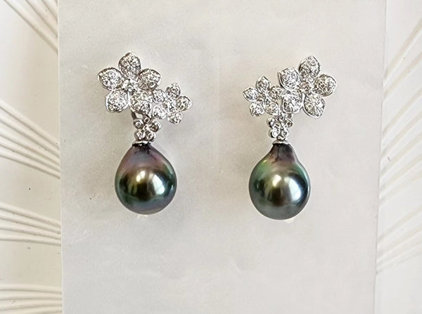 Tahitian sea pearl earring