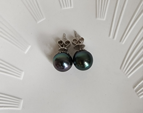 Tahitian sea pearl earring